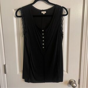 NWOT POL Black Blouse